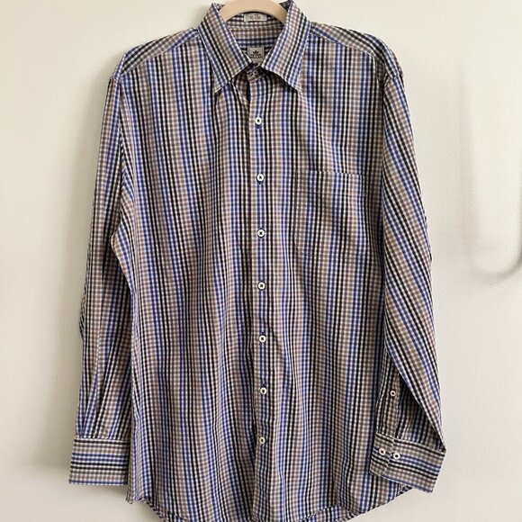 Men's Peter Millar Multicolored Gingham Button-up Shirt 100% Cotton - Large - Picture 2 of 5